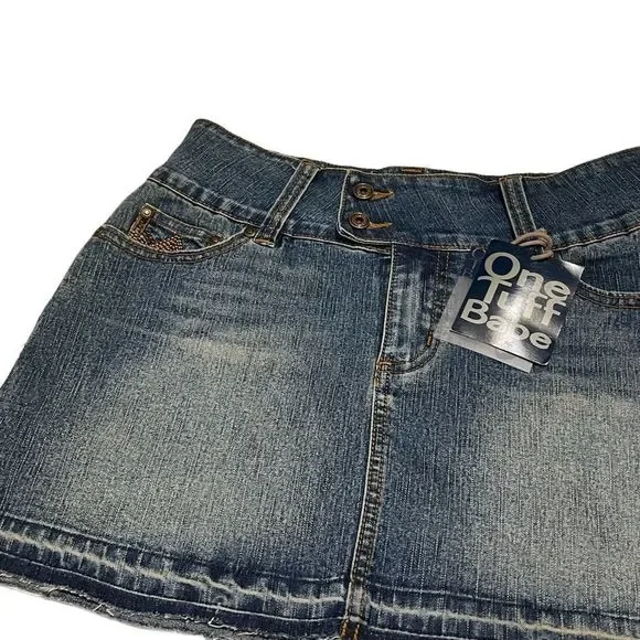 ONE Tuff Babe Denim Mini Skirt - Picture 3 of 8